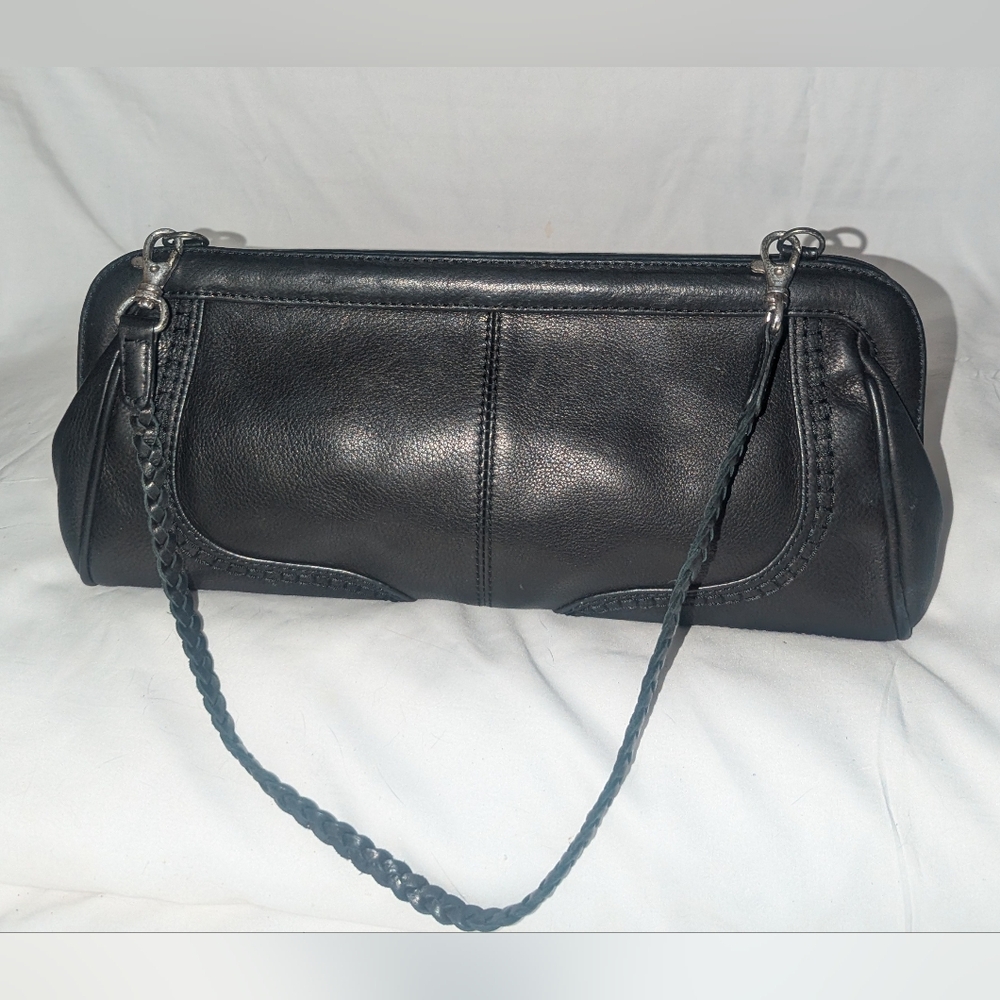 Sigrid Olsen Vintage Black Leather Clutch